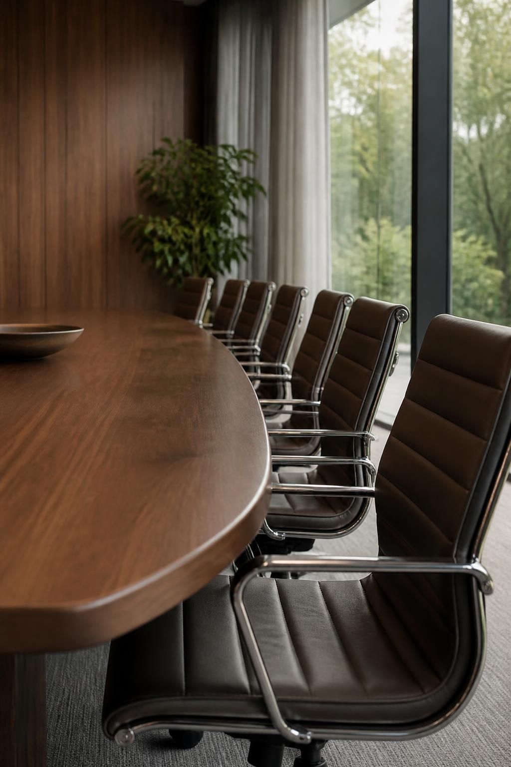 Modern meeting room with refined professional furnishings